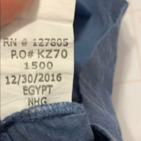 US Polo Assn Toddler Girl Blue Jean Button Down Dress Size 3T - Picture 7 of 8